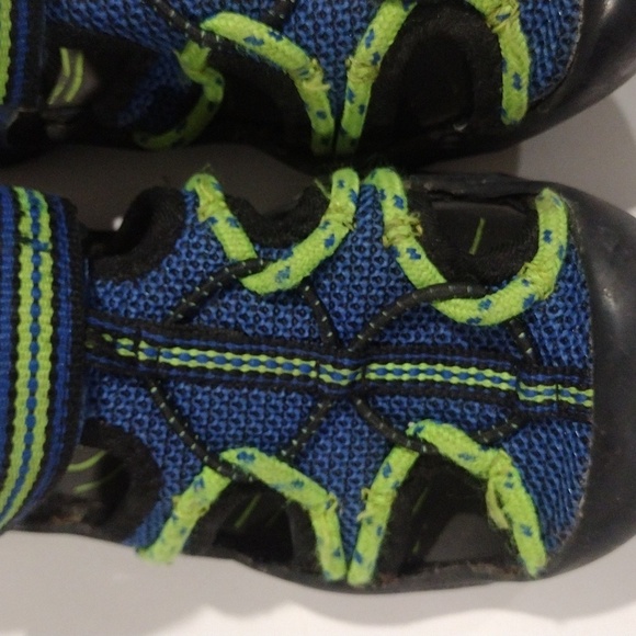M.A.P. Emmons Boys Blue & Green Outdoor Fisherman Sandals - Size 2, Gd Condition - Picture 4 of 8